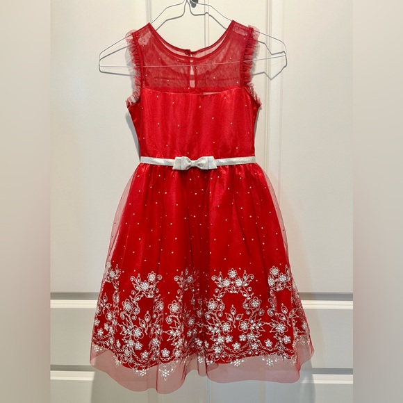 Little girls Christmas dress.  Size 10.  NEVER WORN - Picture 3 of 8